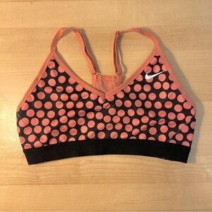 Nike dri fit sports bra with polka dots